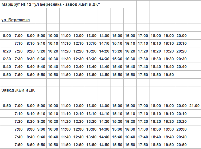 В Дубне изменено расписание движения маршрутов №9 и №12