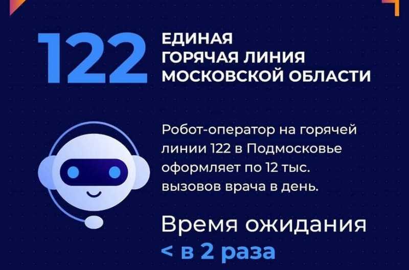 В Подмосковье принимать звонки от жителей на горячую линию 122 помогает голосовой помощник