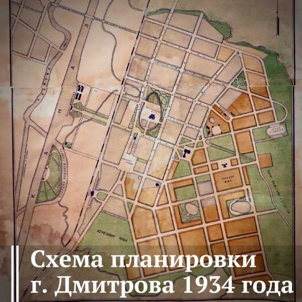 Коллекция «Графика. Картография». Схема планировки г. Дмитрова 1934 года.