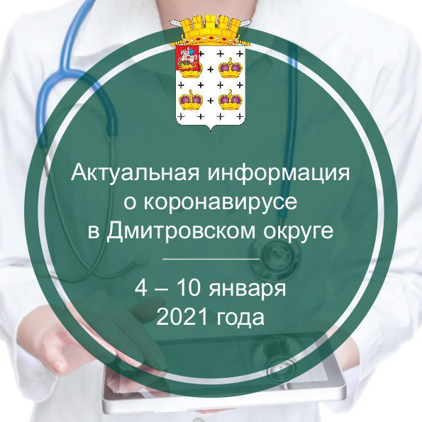 Актуальная информация о коронавирусе в Дмитровском округе с 4 по 10 января 2021 г.